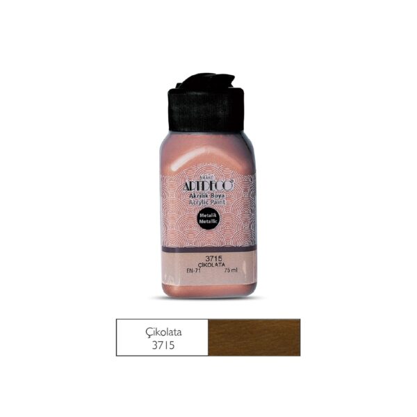 Artdeco Metalik Akrilik Boya 75 ml Çikolata Kahve Y-07II-3715