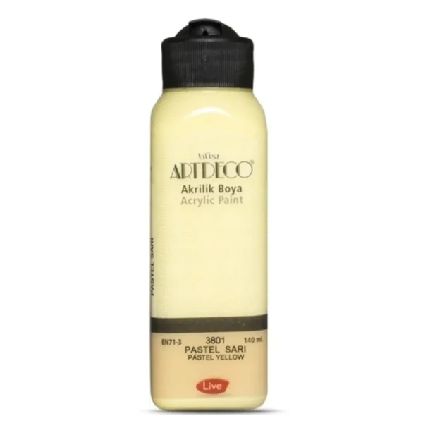 Artdeco Pastel Akrilik Boya 140ml Pastel Yellow (Sarı) 3801