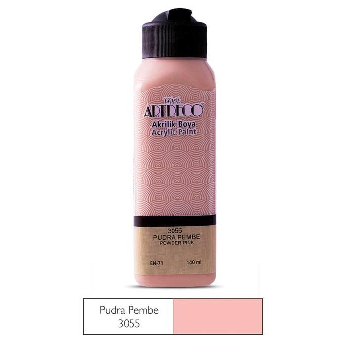 3055 pudra pembe Artdeco Akrilik Boya 140ml Pudra Pembe Y-070R-3055 - Görsel 1