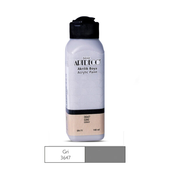 Artdeco Akrilik Boya 140ml Gri Y-070R- 3647