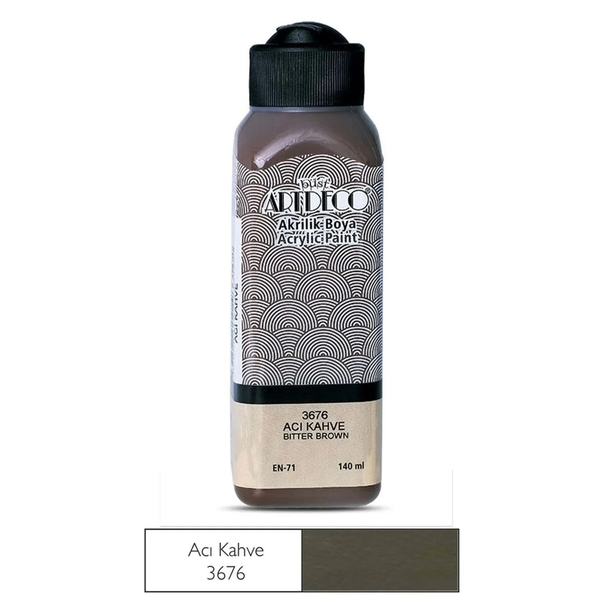 3676 acı kahve Artdeco Akrilik Boya 140ml Acı Kahve Y-070R- 3676 - Görsel 1