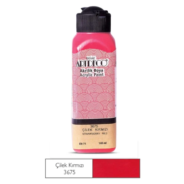 Artdeco Akrilik Boya 140 ml Çilek Kırmızı Y-070R-3675
